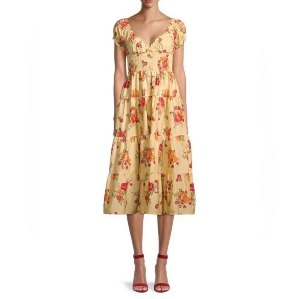 Danielle Bernstein WeWoreWhat Floral Tea Length Dress - Size S